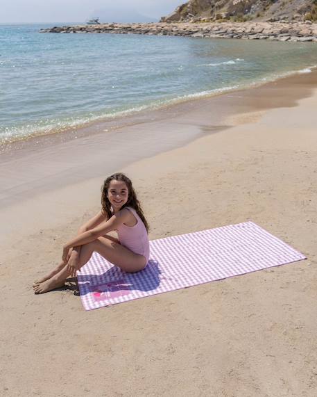 Serviette plage enfant légère microfibre Multicolore+Rose 7 - vertbaudet enfant 