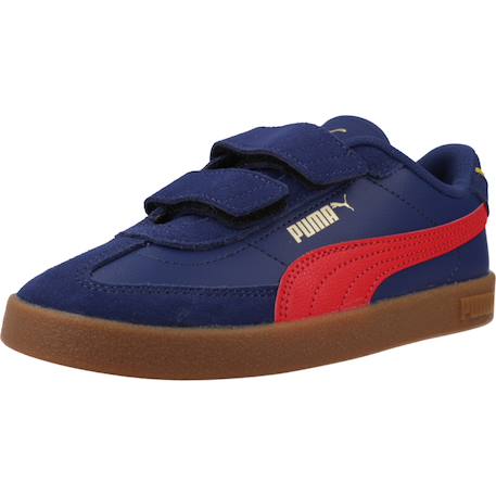 Baskets enfant garçon en cuir Bleu blured 4 - vertbaudet enfant 