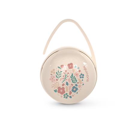 Porte-sucettes duo bonhomia Beige neutre+Lapin bleu 1 - vertbaudet enfant 