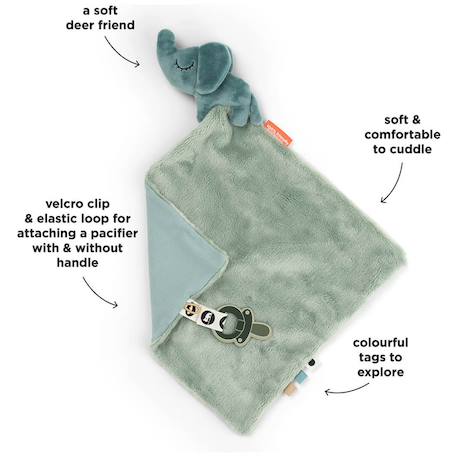 Doudou plat elphee Bleu 3 - vertbaudet enfant 