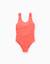 Maillot de bain avec motif d'étoiles en bouclé Corail clair 2 - vertbaudet enfant 