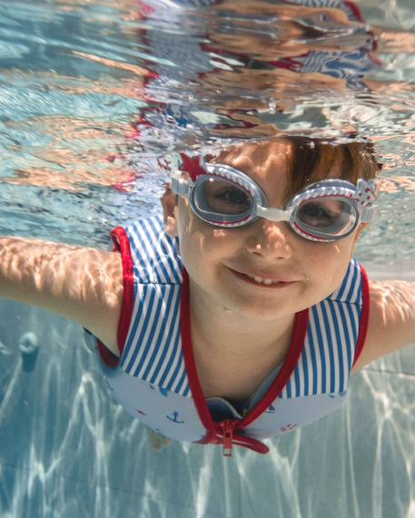 Lunettes de natation enfant anti buee uv Bleu+Multicolore+Rose 2 - vertbaudet enfant 