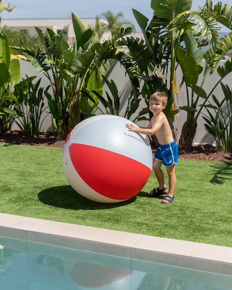 Balle gonflable enfant pour plage et piscine Bleu+Multicolore+Rose 6 - vertbaudet enfant 
