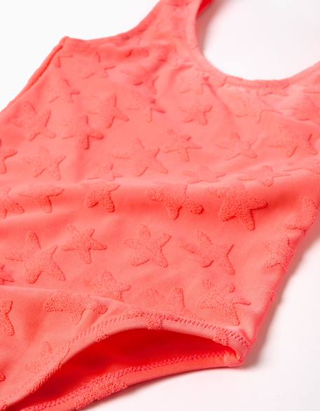 Maillot de bain avec motif d'étoiles en bouclé Corail clair 4 - vertbaudet enfant 