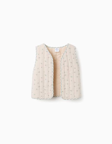 Fille-Gilet rembourré en coton à motif