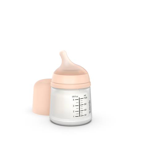 Biberon anti-colique spécial allaitement 120 ml zero.zero Amande+Caramel+Clair+Sable clair 12 - vertbaudet enfant 