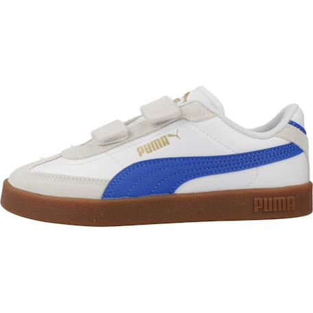 Baskets enfant garçon en cuir à scratch rétro Blanc white 2 - vertbaudet enfant 