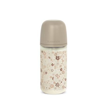 Biberon en verre avec tétine sx pro 240 ml débit s Beige neutre+Lapin rose+Lapin vert+Oisillons rose+Oisillons vert 1 - vertbaudet enfant 