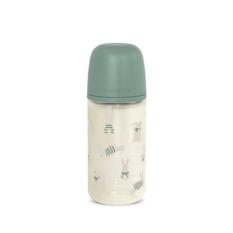Biberon en verre avec tétine sx pro 240 ml débit s Beige neutre+Lapin rose+Lapin vert+Oisillons rose+Oisillons vert 13 - vertbaudet enfant 