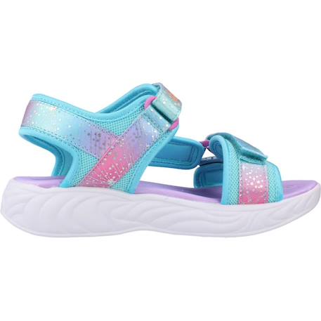 Sandales à scratch fille Rose+Rose lpmt+Violet prmt 13 - vertbaudet enfant 