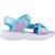 Sandales à scratch fille Rose+Rose lpmt+Violet prmt 13 - vertbaudet enfant 