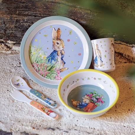 Set repas enfant Pierre Lapin 5 pièces Multicolore 2 - vertbaudet enfant 