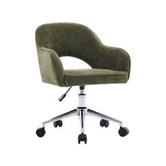 Chaise de bureau enfant à roulettes ajustable tissu chenille - jim kid  - vertbaudet enfant