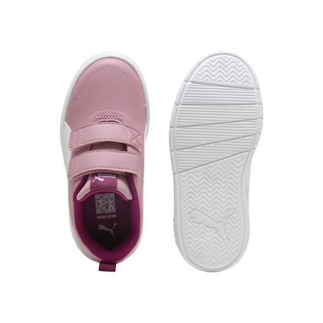 Baskets basses  à scratch Poised rose puma blanc berry 6 - vertbaudet enfant 