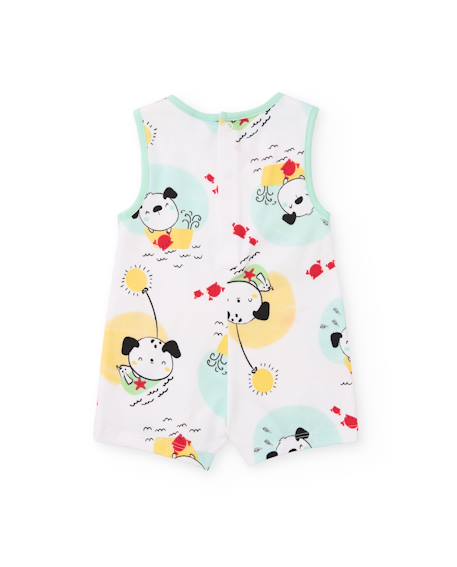 Barboteuse en tricot pour nouveau-né sans manches Blanc 2 - vertbaudet enfant 