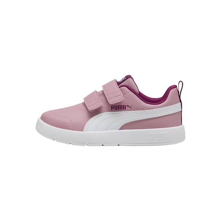 Baskets basses  à scratch Poised rose puma blanc berry 2 - vertbaudet enfant 