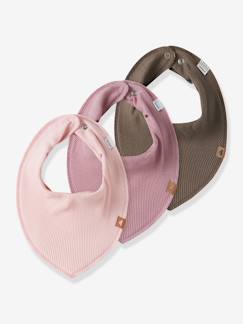 Puériculture-Repas-Bavoir-Lot de 3 bavoirs pour bébé fille NBFYVETTE NAME IT, forme triangulaire
