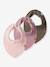 Lot de 3 bavoirs pour bébé fille NBFYVETTE NAME IT, forme triangulaire rose poudré 1 - vertbaudet enfant 