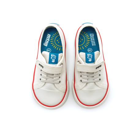 Sneakers garçon fermeture à lacets + scratch Bleu ciel+Blue marine+Noir - Bleu+White 20 - vertbaudet enfant 