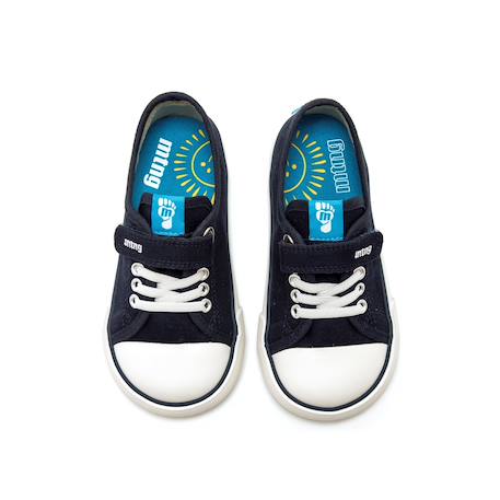 Sneakers garçon fermeture à lacets + scratch Bleu ciel+Blue marine+Noir - Bleu+White 8 - vertbaudet enfant 