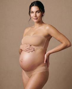 Vêtements de grossesse-Tanga taille basse de maternité skin