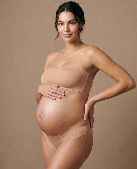 Tanga taille basse de maternité skin Chocolat+Latte+Rose 7 - vertbaudet enfant 