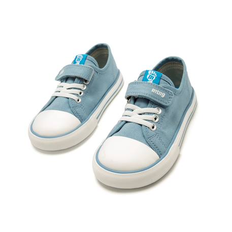 Sneakers garçon fermeture à lacets + scratch Bleu ciel+Blue marine+Noir - Bleu+White 6 - vertbaudet enfant 