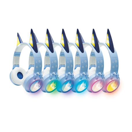 Casque lumineux pliable bluetooth et filaire bluey avec limitation du volume MULTICOLORE 2 - vertbaudet enfant 