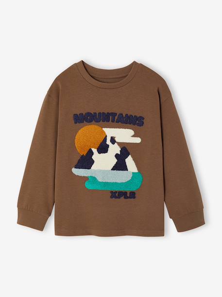 T-shirt manches longues garçon marine+noisette 7 - vertbaudet enfant 