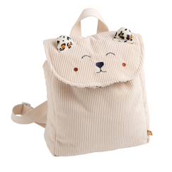 -Sac à dos maternelle en velours côtelé avec oreilles