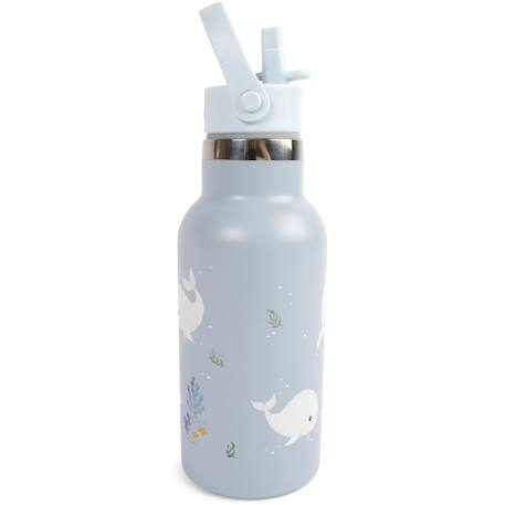 Gourde en acier inoxydable les contes de christian la baleine (350 ml) Bleu, blanc 1 - vertbaudet enfant 