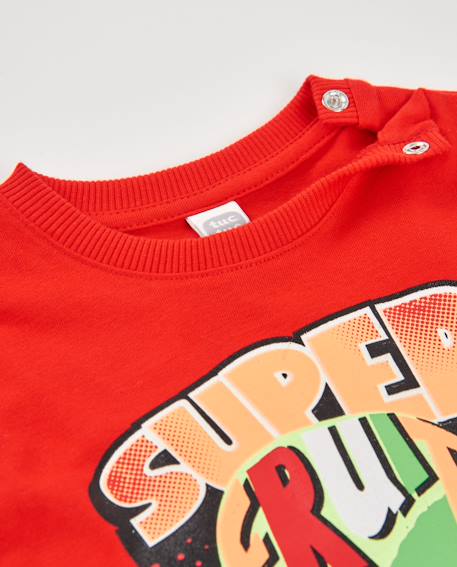 T-shirt garçon en maille avec graphisme sur le devant Rouge 3 - vertbaudet enfant 