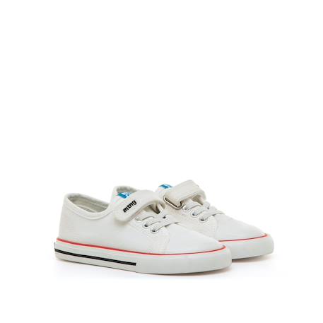 Sneakers garçon fermeture à lacets + scratch Bleu ciel+Blue marine+Noir - Bleu+White 22 - vertbaudet enfant 