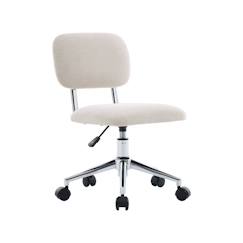 Chaise de bureau enfant à roulettes ajustable tissu chenille - amory kid  - vertbaudet enfant