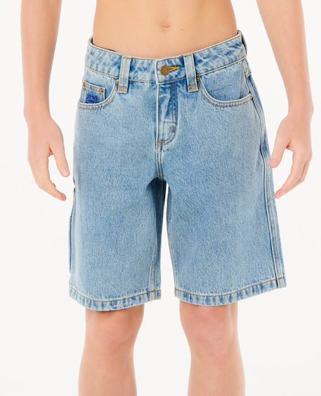 Short en jean hyped up 20' enfant Washed black+Washed blue 8 - vertbaudet enfant 