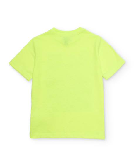 T-shirt garçon en maille avec motif sur le devant Jaune 2 - vertbaudet enfant 