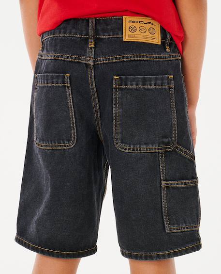 Short en jean hyped up 20' enfant Washed black+Washed blue 3 - vertbaudet enfant 