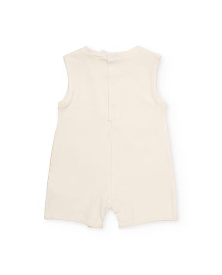 Barboteuse en tricot pour nouveau-né avec imprimé enfantin Beige 2 - vertbaudet enfant 