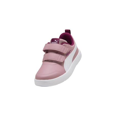 Baskets basses  à scratch Poised rose puma blanc berry 5 - vertbaudet enfant 
