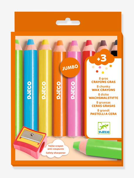 8 crayons gras orange 1 - vertbaudet enfant 