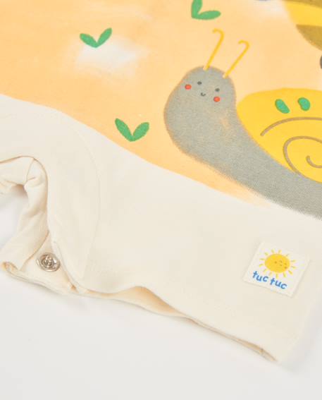 Barboteuse en tricot pour nouveau-né avec imprimé enfantin Beige 4 - vertbaudet enfant 