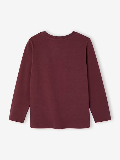 T-shirt manches longues garçon blanc chiné+bordeaux+gris ardoise 5 - vertbaudet enfant 