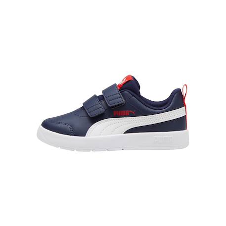 Baskets basses  à scratch Puma marine puma blanc rouge 2 - vertbaudet enfant 