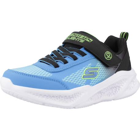 Basket garçon synthétique lumineuse à led Bleu bkbl+Noir bblm+Noir et jaune 4 - vertbaudet enfant 