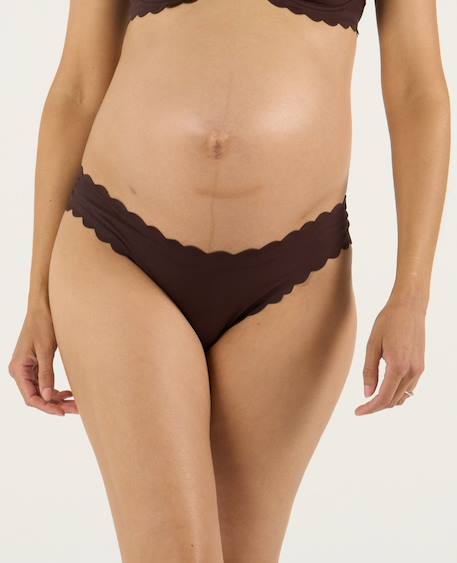 Tanga taille basse de maternité skin Chocolat+Latte+Rose 6 - vertbaudet enfant 