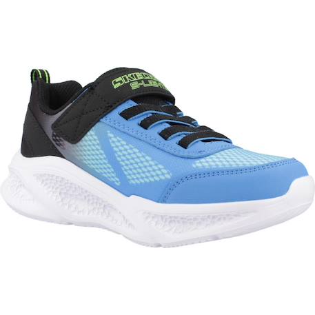 Basket garçon synthétique lumineuse à led Bleu bkbl+Noir bblm+Noir et jaune 5 - vertbaudet enfant 