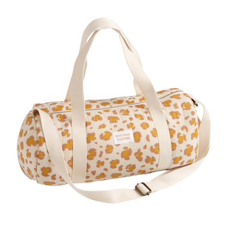 Sac bowling en gaze de coton léopard Ecru/noir+Ecru/rose 7 - vertbaudet enfant 