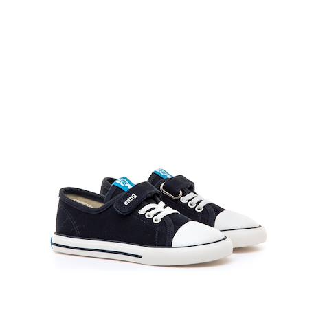 Sneakers garçon fermeture à lacets + scratch Bleu ciel+Blue marine+Noir - Bleu+White 10 - vertbaudet enfant 