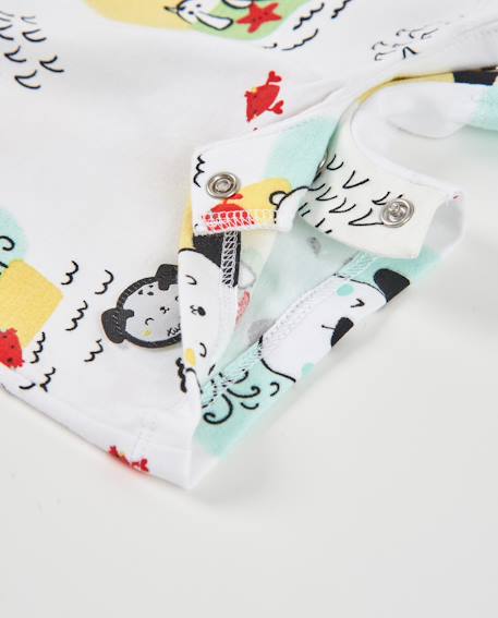 Barboteuse en tricot pour nouveau-né sans manches Blanc 4 - vertbaudet enfant 