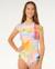 Maillot de bain une pièce manches courtes fille malibu Multico 6 - vertbaudet enfant 